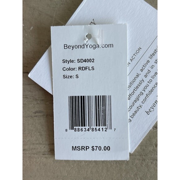 NWT Beyond Yoga Spacedye Step Up Racerback Tank Red Flower Women’s Size S $70 - Picture 5 of 8